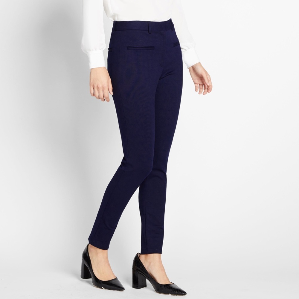 Of/Mercer women’s Essex skinny pants high waisted  size 4 navy blue stretch - Picture 4 of 16